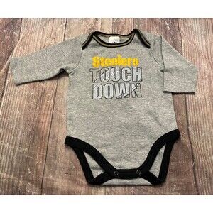 NFL Pittsburgh Steelers Football Baby Onesie Bodysuit Clothes Outfit, Newborn